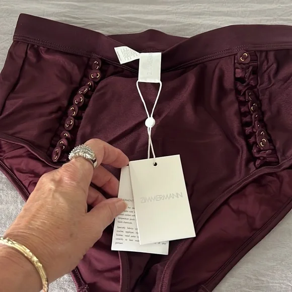 Zimmermann three piece swimsuit never been worn. Size 3 US 10 - Picture 8 of 11